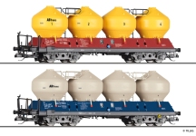 Tillig 01117 - TT - 2-tlg. Set Kesselwagen AB Vagon Trans, Ep. VI